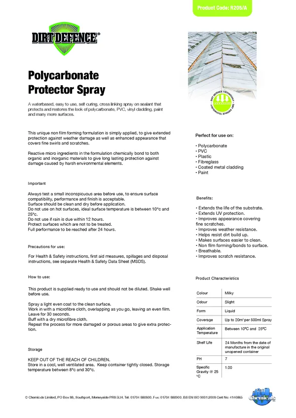 Polycarbonate Protector Datasheet PDF 